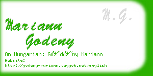mariann godeny business card
